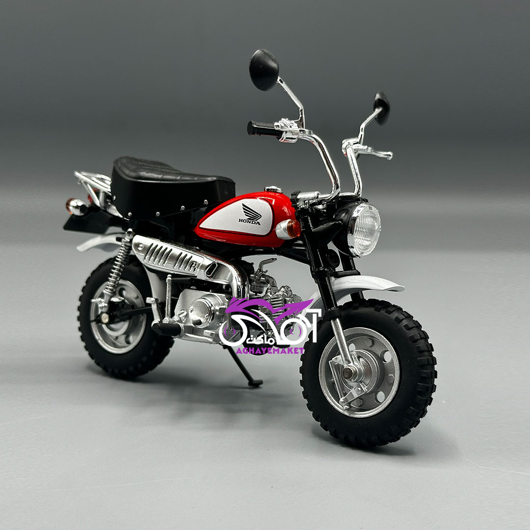 1-254 سفید قرمز زین مشکی Honda monkey Z 50 - تصویر 1